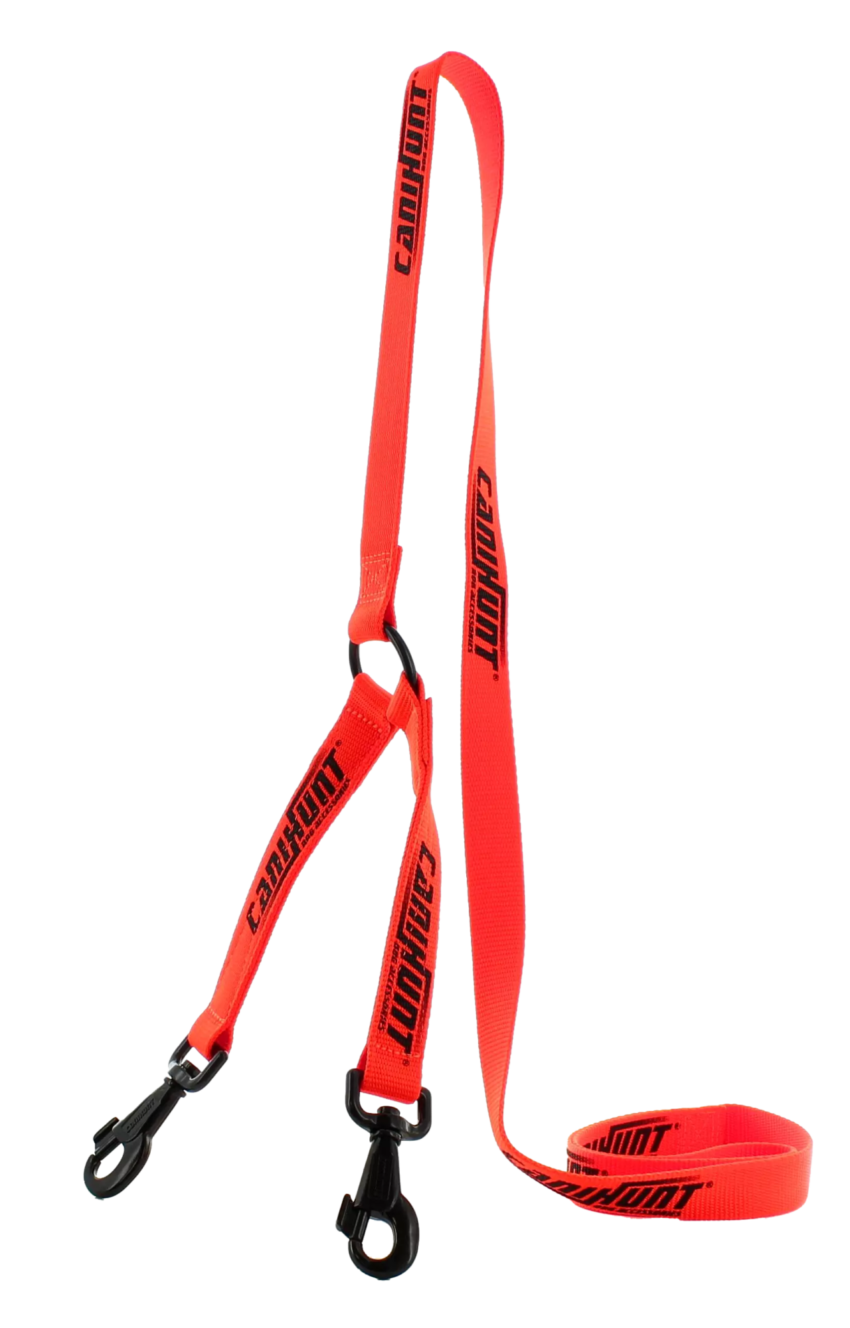 Laisse doubleur HUNTER FIRST orange 150cm
