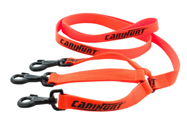 Laisse tripleur HUNTER FIRST orange 150cm